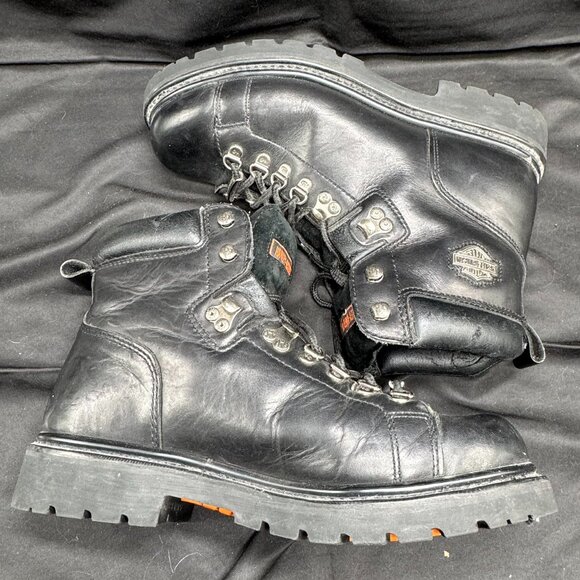 Harley Davidson Dipstick 91610 Black Leather Motorcycle Boots Men’s Sz. 9 main image 8